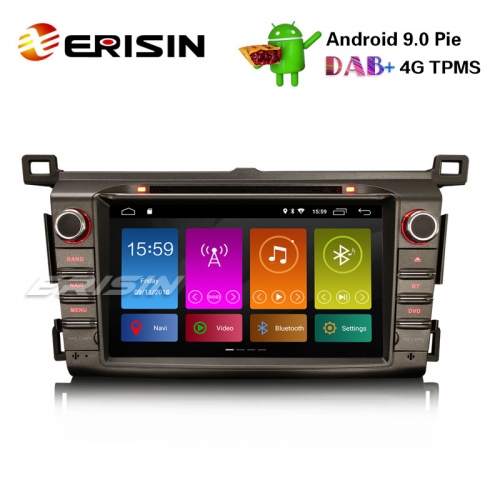Erisin ES2934R 8" Android 9.0 Autoradio DAB+GPS Wifi SWC TPMS DVB-T2 TOYOTA RAV4 2013-15 Navi CD