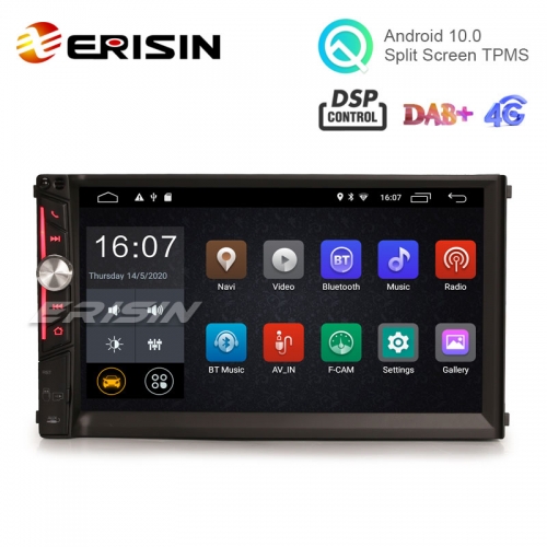Erisin ES2642U 7" Android 10.0 Car Stereo 2G+16G DAB+ WiFi DSP for Universal 2Din Car Device