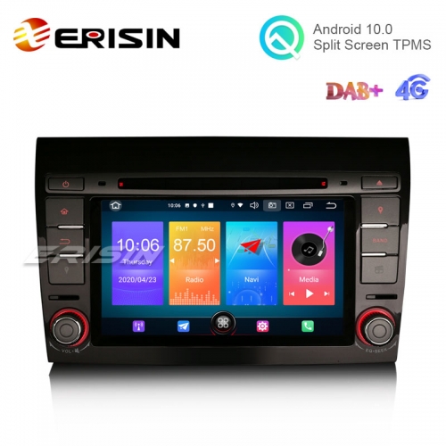 Erisin ES2771F 7" Android 10.0 Car Multimedia DVD Player GPS CarPlay+ 4G DAB+ Wifi for FIAT BRAVO