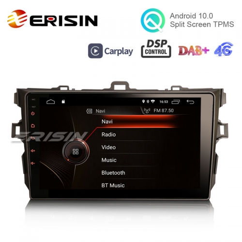 Erisin ES4297A 9" Android 10.0 Car Stereo for TOYOTA COROLLA E140 E150 GPS DAB+ CarPlay DSP Radio TPMS
