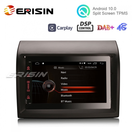 Erisin ES4274F 7" Android 10.0 OS Car Stereo GPS 4G TPMS DAB+ Apple CarPlay DSP for FIAT DUCATO