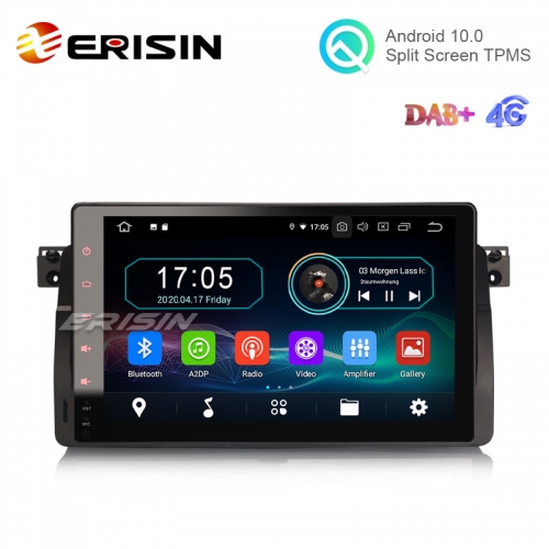 Erisin ES6996B 9" Android 10.0 Car Multimedia Player GPS Radio WiFi BT TPMS 4G for BMW 3 Series E46 M3 Rover 75