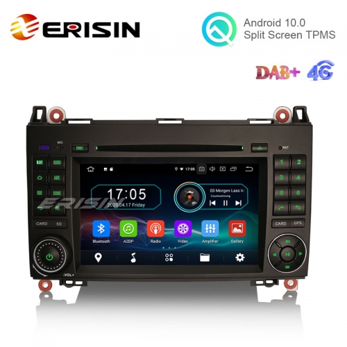 Erisin ES6972B 7" Android 10.0 Car Multimedia DVD GPS Radio WiFi BT TPMS DVR for Benz W169 W245 Viano Vito A-Class B-Class
