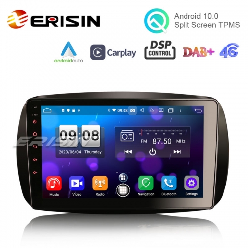 Erisin ES8799S 9 "Android 10.0 sistema multimediale automatico CarPlay &amp; Auto GPS Radio DSP TPMS DAB per Mercedes Benz SMART