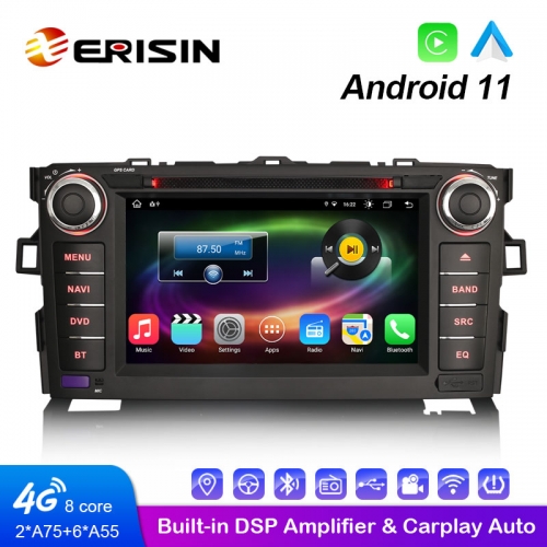 Erisin ES8617A 7 &quot;8-Core Android 11.0 Auto Multimedia Player Built-in 4G WiFi CarPlay e Sistema GPS Auto Per TOYOTA AURIS COROLLA ALTIS
