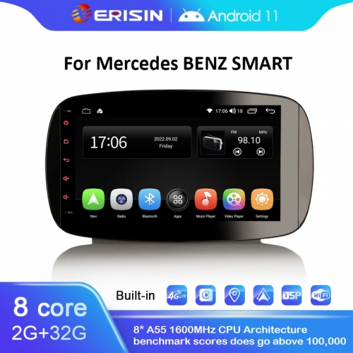 ES4199S 9" Android 11.0 Car Stereo GPS Radio For Mercedes-Benz SMART Wireless CarPlay & Auto Radio GPS DVR DSP Bluetooth